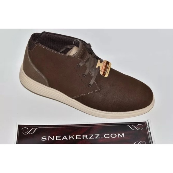 Mens Skechers Status Rolano leather Ankle Boots - Picture 3 of 4